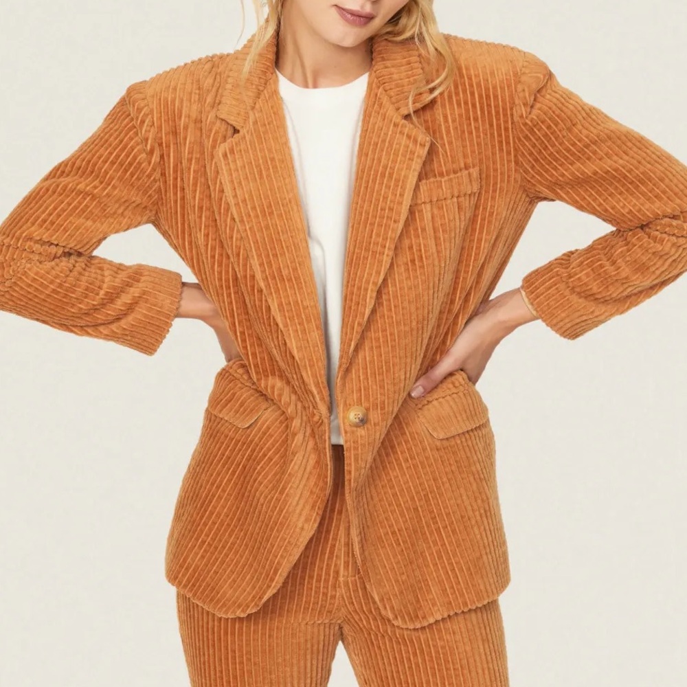 BlankNYC Next Date Camel Corduroy Blazer